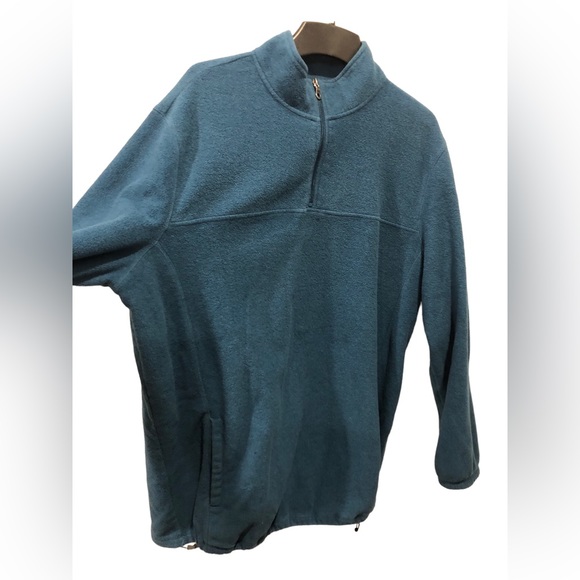 Men’s 2XL Croft and Barrow Teal long sleeve partial zip collared sweatshirt - Picture 6 of 17